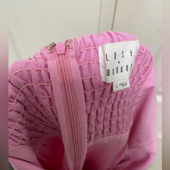 Anthropologie Lost + Wander Guava Ruffle Mini Dress New with tag! - Picture 4 of 5